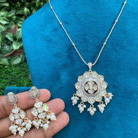 Amoliya Jewels Royal Polki Kundan Stone Pearl And Beads Necklace Set