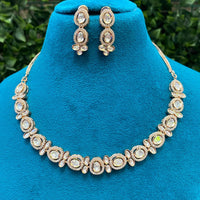 Amoliya Jewels Royal Polki Kundan Stone Necklace Set