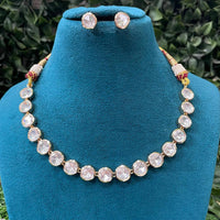 Amoliya Jewels Royal Polki Kundan Stone Necklace Set