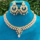Amoliya Jewels Royal Polki Kundan Stone And Pearl Necklace Set