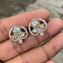 Amoliya Jewels Designer Polki Kundan Stone Studs Earrings