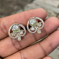Amoliya Jewels Designer Polki Kundan Stone Studs Earrings