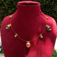 Amoliya Jewels Designer Pota Stone And Beads Necklace