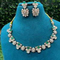 Amoliya Jewels Classic Polki Kundan Stone Necklace Set For Women