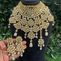 Amoliya Jewels Traditional Kundan Stone And Beads Necklace Set 