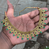 Amoliya Jewels Royal Pota Stone Designer Necklace Set