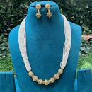 Amoliya Jewels Royal Pearl Necklace Set