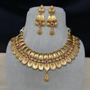 Amoliya Jewels Royal Pota Stone Designer Choker Necklace Set