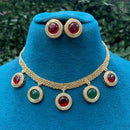 Amoliya Jewels Royal Pota Stone Choker Necklace Set
