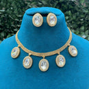 Amoliya Jewels Royal Pota Stone Choker Necklace Set