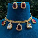 Amoliya Jewels Royal Pota Stone Choker Necklace Set
