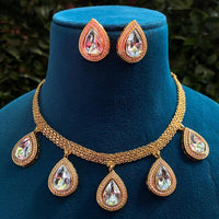 Amoliya Jewels Royal Pota Stone Choker Necklace Set