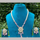 Amoliya Jewels Classic Polki Kundan Stone And Pearl Necklace Set For Women