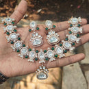 Amoliya Jewels Classic Polki Kundan Stone Necklace Set For Women