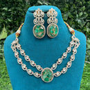 Amoliya Jewels Classic Polki Kundan Stone Necklace Set For Women