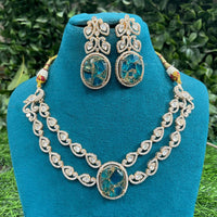 Amoliya Jewels Classic Polki Kundan Stone Necklace Set For Women