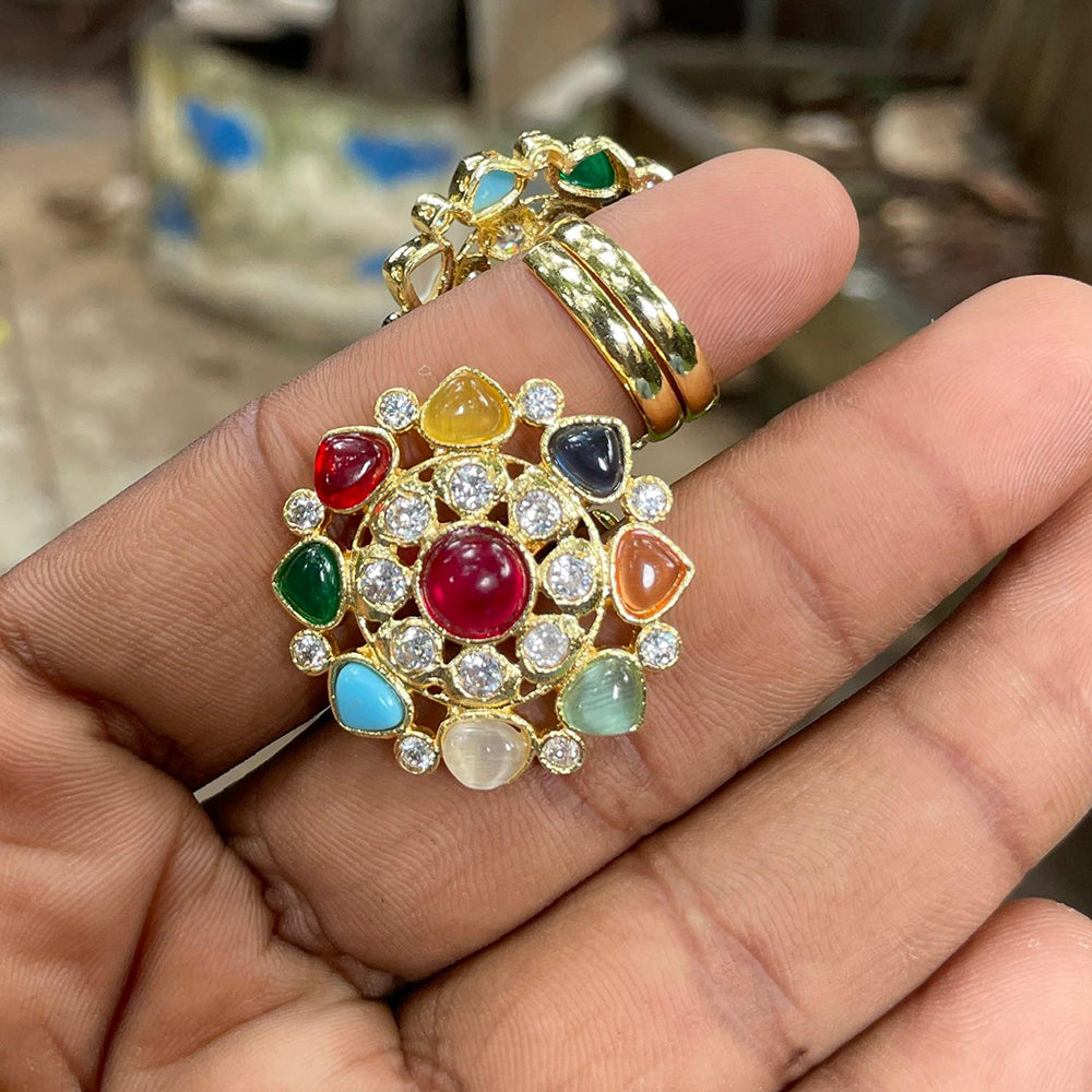 Amoliya Jewels Ethnic Polki Kundan Stone Rings