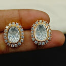 Amoliya Jewels Designer Polki Kundan Stone Studs Earrings