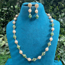 Amoliya Jewels Classic Kundan Stone And Beads Necklace Set For Women