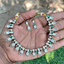 Amoliya Jewels Statement Polki Kundan Stone Necklace Set for Women