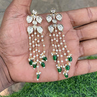 Amoliya Jewels Elegant Polki Kundan Stone Ethnic And Dangler Earrings