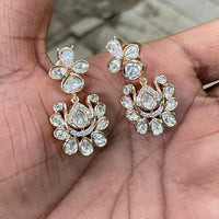 Amoliya Jewels Designer Polki Kundan Stone Studs Earrings