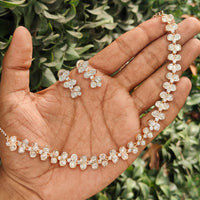 Amoliya Jewels Classic Polki Kundan Stone Choker Necklace Set