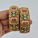 Rajwadi Collection Heritage Pota Stone Bangles Set 