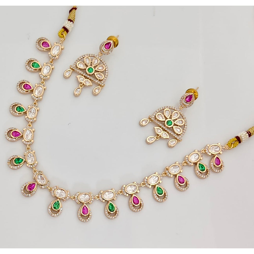 Rajwadi Collection Royal Polki Kundan Stone Designer Necklace Set