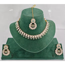 Rajwadi Collection Heritage Pota Stone Necklace Set