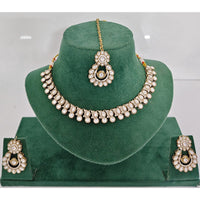 Rajwadi Collection Heritage Pota Stone Necklace Set