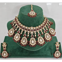 Rajwadi Collection Heritage Pota And Austrian Stone Beads Necklace Set