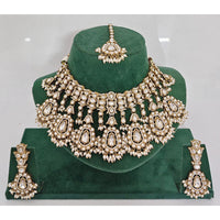 Rajwadi Collection Heritage Pota And Austrian Stone Beads Necklace Set