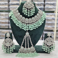 Rajwadi Collection Traditional Crystal Stone And Pearl Necklace Set