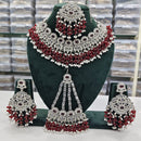 Rajwadi Collection Traditional Crystal Stone And Pearl Necklace Set