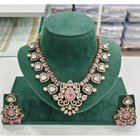 Rajwadi Collection Heritage Polki Kundan Stone Necklace Set  