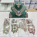 Rajwadi Collection Designer American Daimond And Beads Necklace Set 