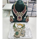 Rajwadi Collection Designer American Daimond And Beads Necklace Set 