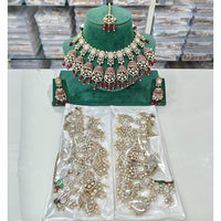 Rajwadi Collection Heritage Polki Kundan Stone And Beads Necklace Set  
