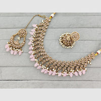 Rajwadi Collection Traditional Crystal Stone And Pearl Necklace Set
