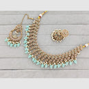 Rajwadi Collection Traditional Crystal Stone And Pearl Necklace Set