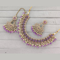 Rajwadi Collection Traditional Crystal Stone And Pearl Necklace Set