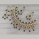 Rajwadi Collection Designer Pota Stone Pearl And Beads Necklace Set