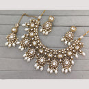 Rajwadi Collection Designer Pota Stone Pearl And Beads Necklace Set