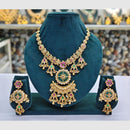 Rajwadi Collection Designer Pota Stone Pearl And Beads Necklace Set 