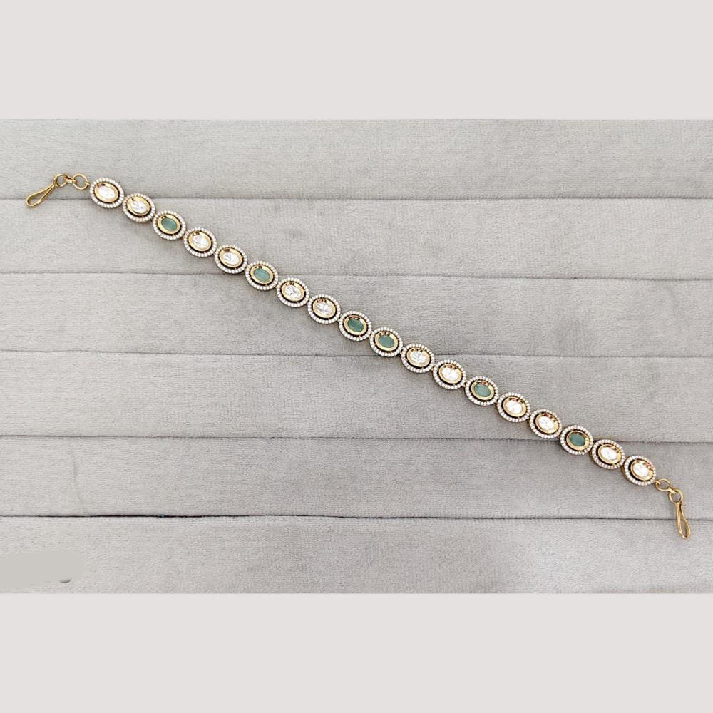 Rajwadi Collection Premium Polki Kundan Matha Patti Headpiece (Sheeshphool)