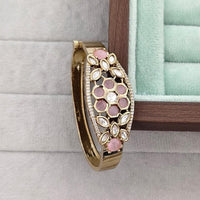 Rajwadi Collection Designer Polki Kundan Stone Kada Bracelet