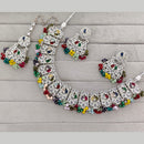 Rajwadi Collection Grand Crystal Stone And Pearl Festive Necklace Set