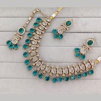 Rajwadi Collection Grand Crystal Stone Festive Necklace Set