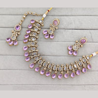 Rajwadi Collection Grand Crystal Stone Festive Necklace Set